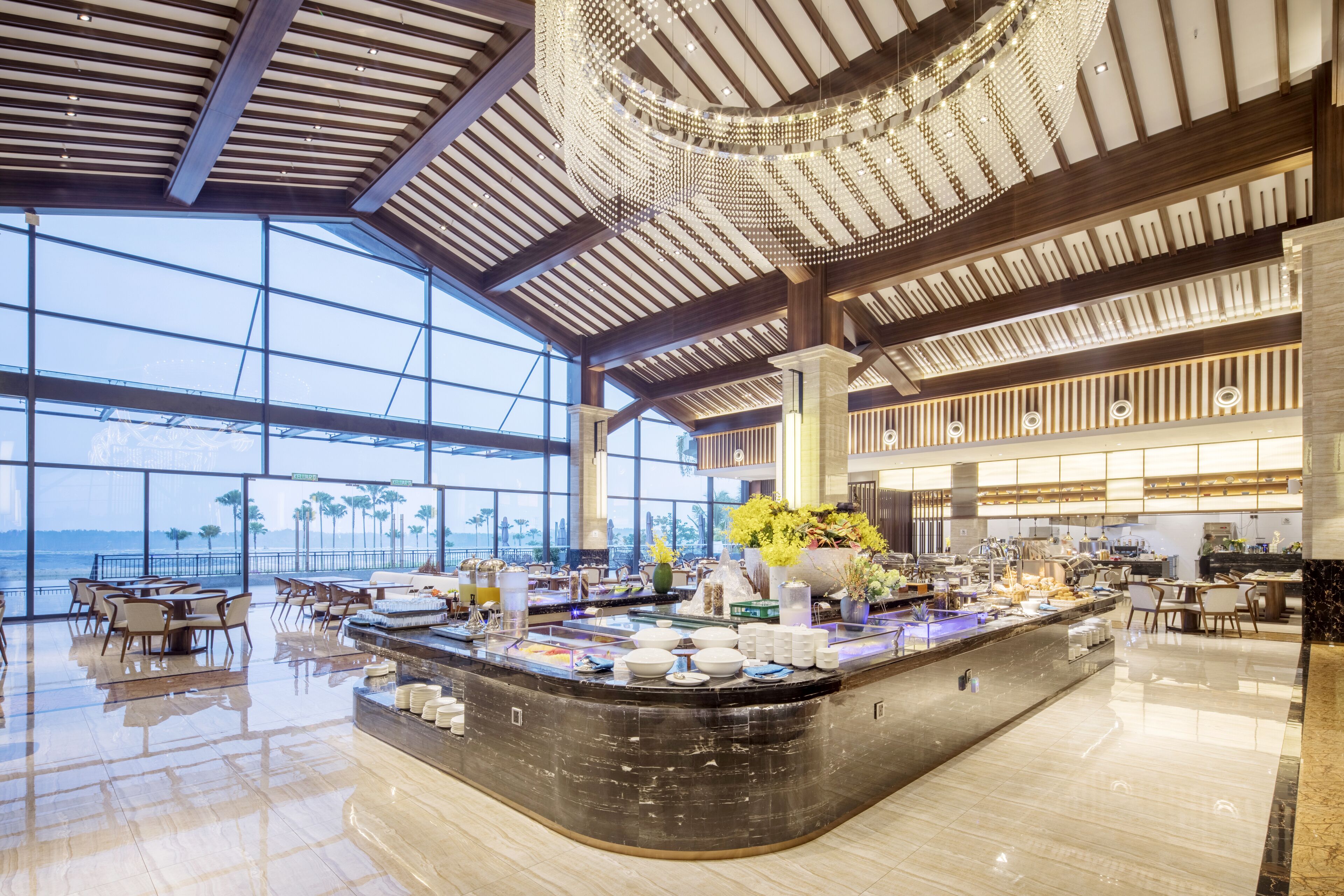 Breakfast, lunch served; local and international cuisine, pool views 