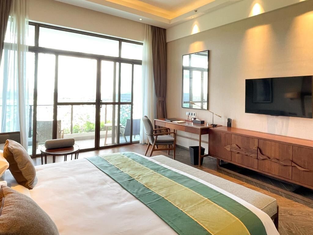 In-room safe, desk, laptop workspace, blackout drapes