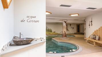 Piscina interna, funciona das 15h30 às 19h30, espreguiçadeiras