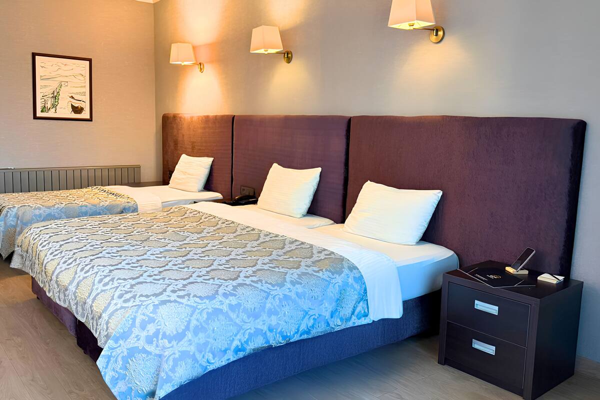 Habitació amb dos llits individuals estàndard | 1 dormitori, roba de llit d'alta qualitat i caixa forta a l'habitació