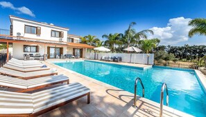 Villa, 4 Bedrooms, Private Pool, Sea View | Terrace/patio - Villa Mojito (Pegeia)