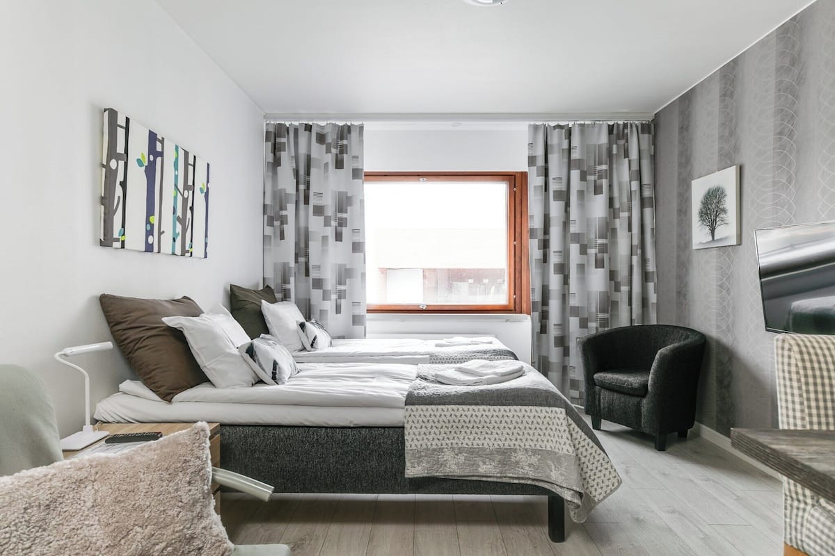 Studio, 2 eenpersoonsbedden (B2) | 1 slaapkamer, een bureau, gratis wifi, beddengoed