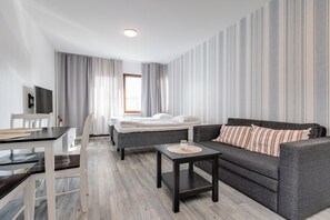 Studio, 2 eenpersoonsbedden (B1) | 1 slaapkamer, een bureau, gratis wifi, beddengoed