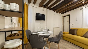 Apartment, 1 Bedroom | Living area | LCD TV