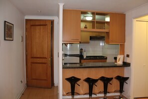 Apartment, 1 Schlafzimmer, eigenes Bad (4 PAX) | Eigene Küche | Großer Kühlschrank, Mikrowelle, Herdplatte