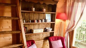 Tree House | Individually decorated, individually furnished, desk, blackout drapes