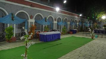 Outdoor banquet area