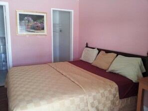 Premium bedding, down comforters, desk, iron/ironing board