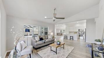 TV, toys, books, stereo