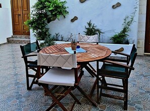 Studio, Mezzanine | Terrace/patio - Lindos centre studios (Rhodes)