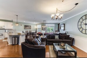 TV, fireplace - Modern Condo Under 15 Minutes to Lewes Beach With Pool & Pool Table (Lewes)