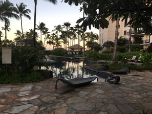 Piscine extérieure, piscine chauffée