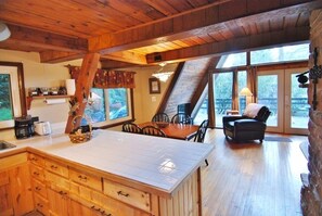 Fridge, microwave, oven, stovetop -  Blowing Rock Cabin on Relaxing Mountain Stream-   (Boone)