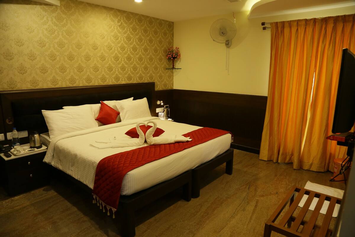 Elite Studio Suite, 1 Bedroom, City View | 20 bilik tidur, cadar kapas Mesir, peralatan tempat tidur premium 