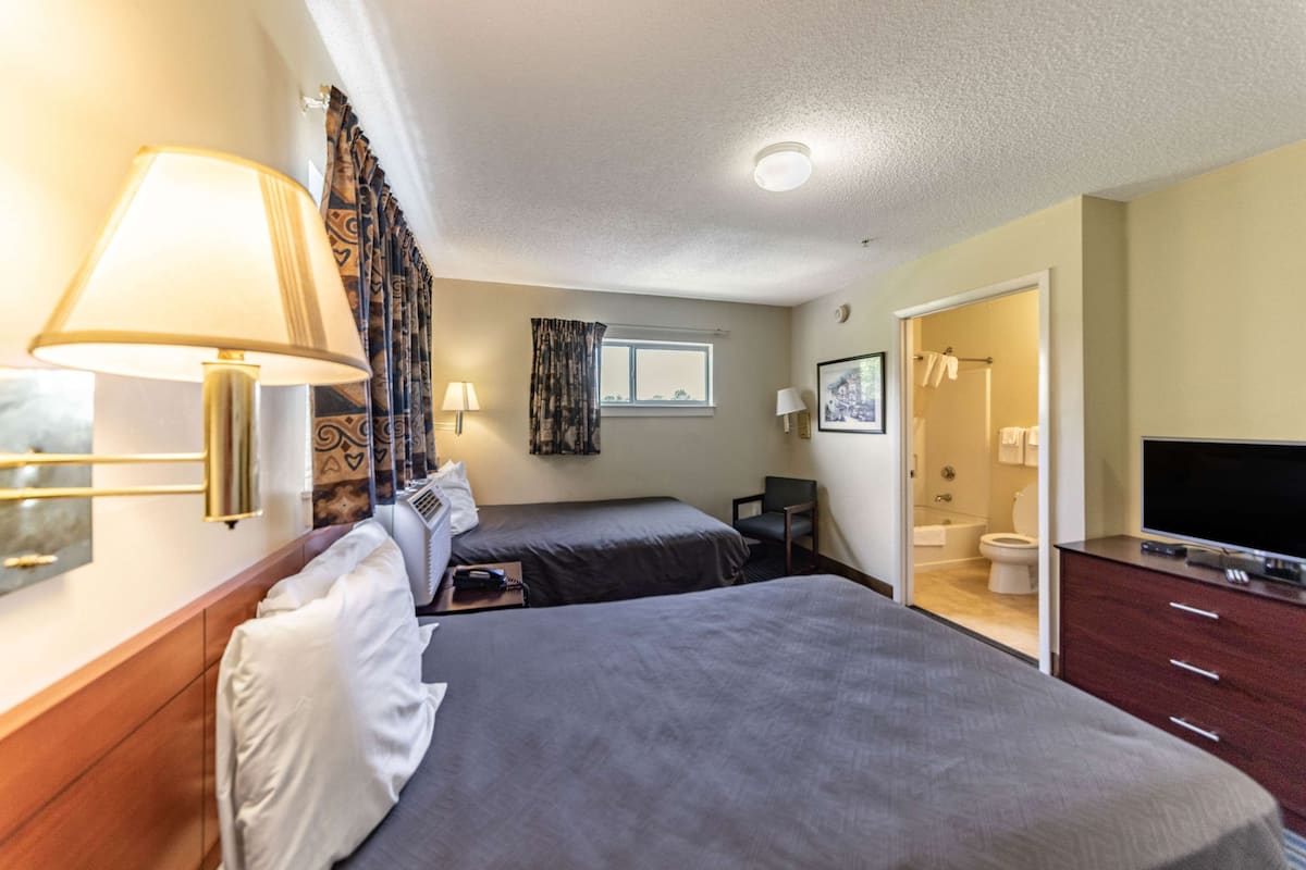 Laptop workspace, free WiFi, bed sheets