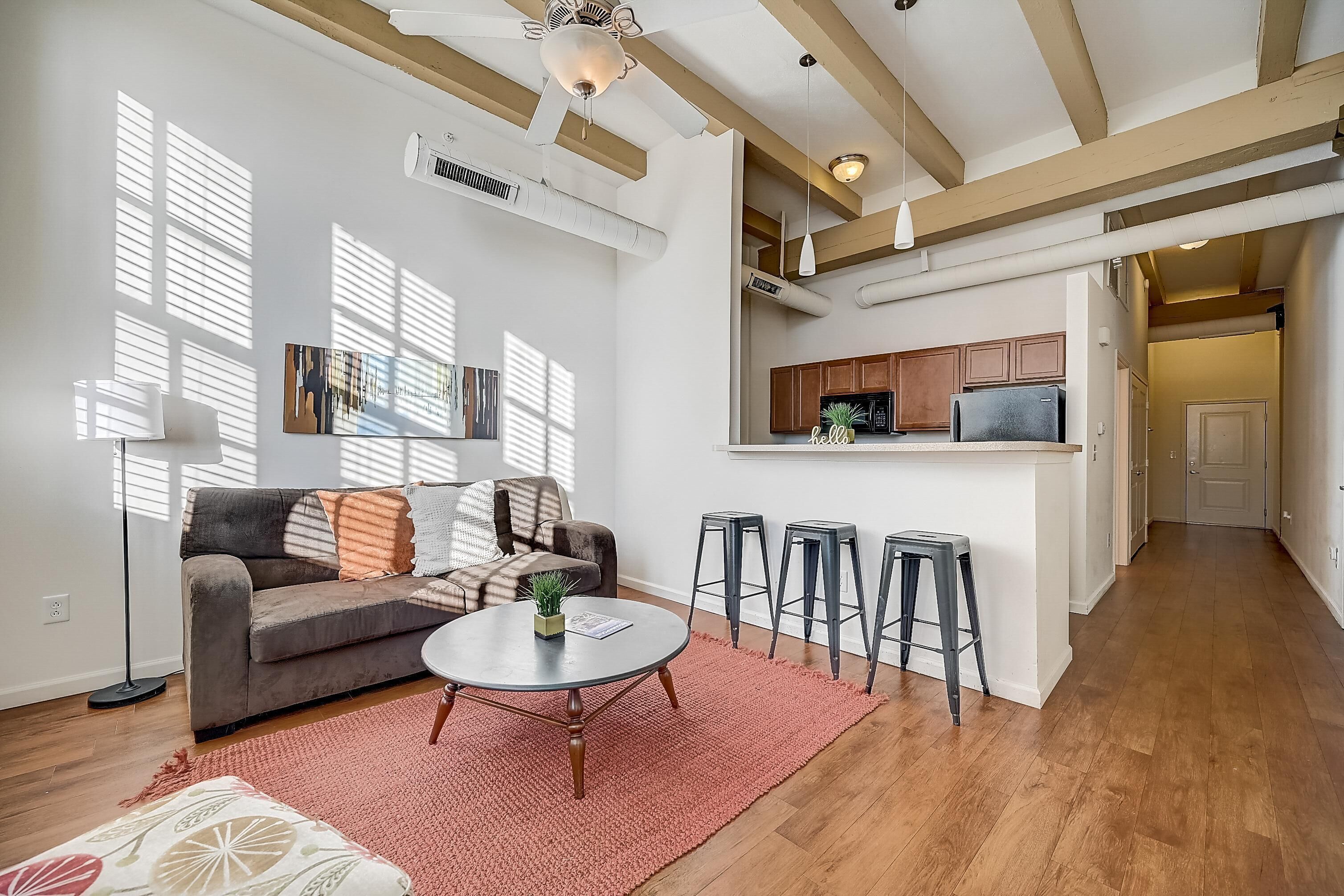 Frontdesk | Boho Industrial 2 BR near Mass Ave