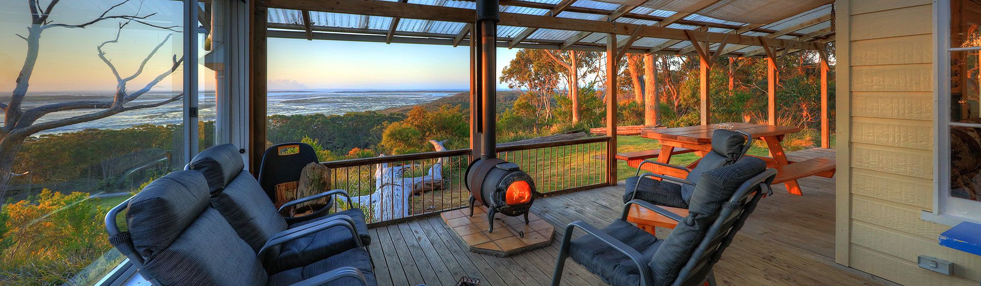 Panoramic-Ferienhaus, 2 Schlafzimmer, Whirlpool | Terrasse/Patio