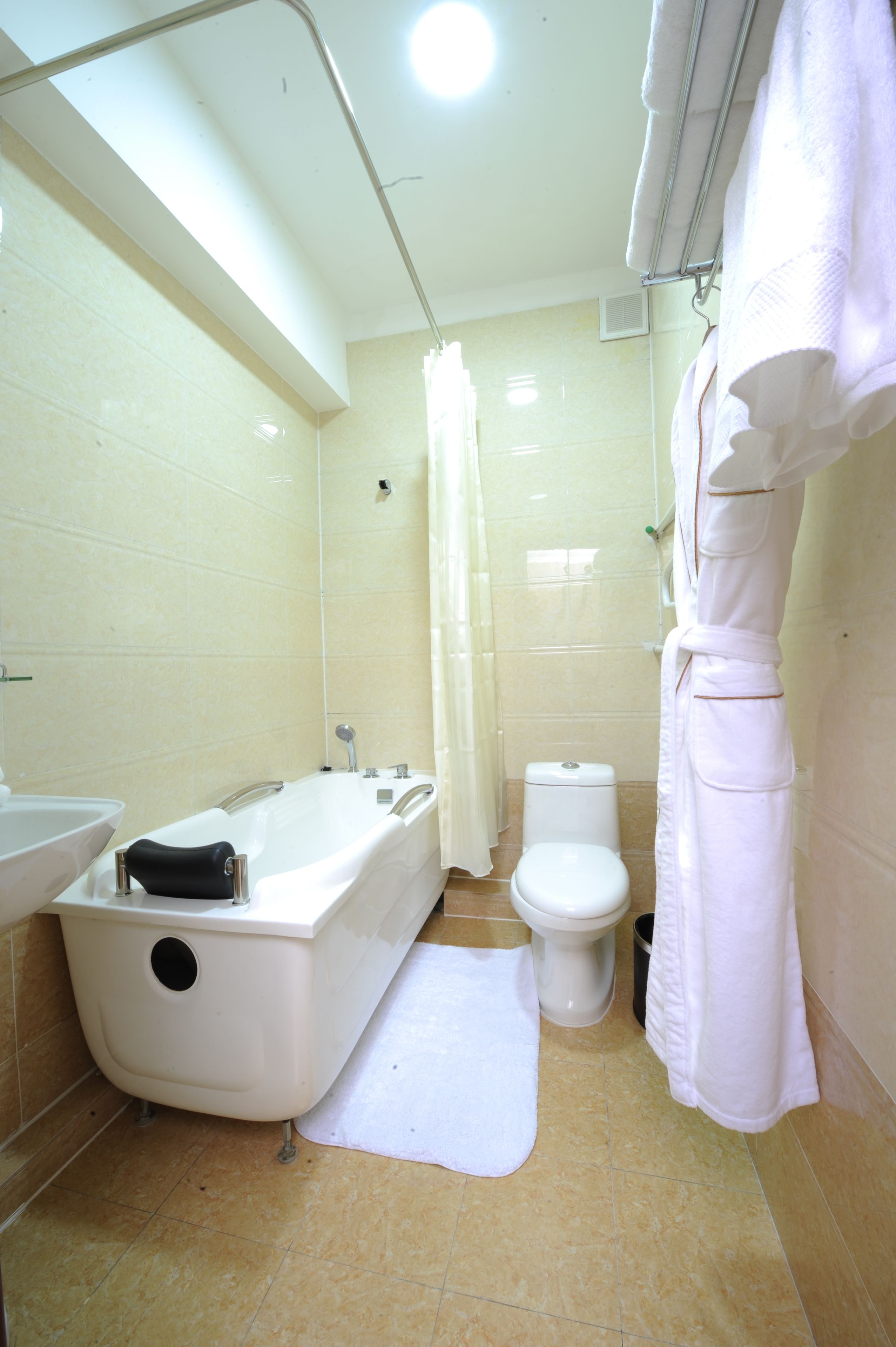 Bañera con ducha, cabezal de ducha tipo lluvia