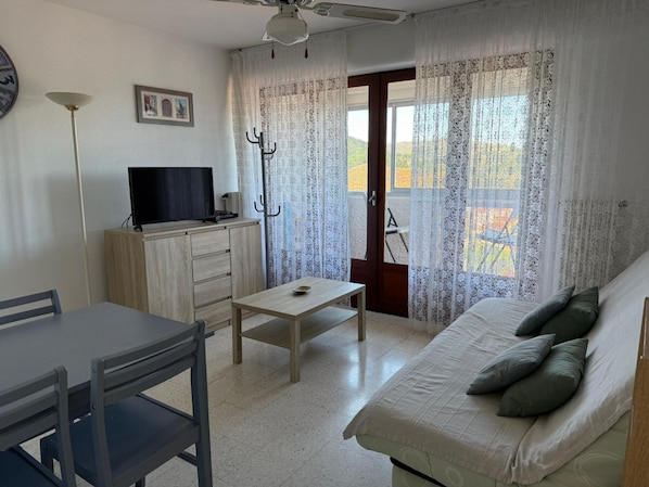 TV - Banyuls-sur-Mer: F2 Apartment with Loggia and Parking, Close to Beach (Banyuls-sur-Mer)