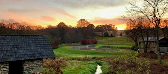 Modern farmhouse located on 53 acres of manicured rolling hills.