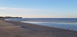 Accommodatie ligt op het strand, ligstoelen, strandlakens
