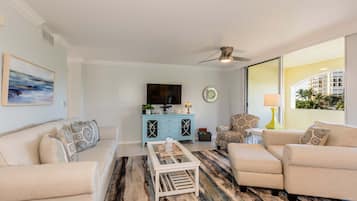 Smart TV, DVD player, livros, videoteca