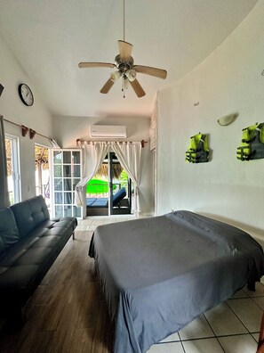 1 bedroom, desk, soundproofing, iron/ironing board