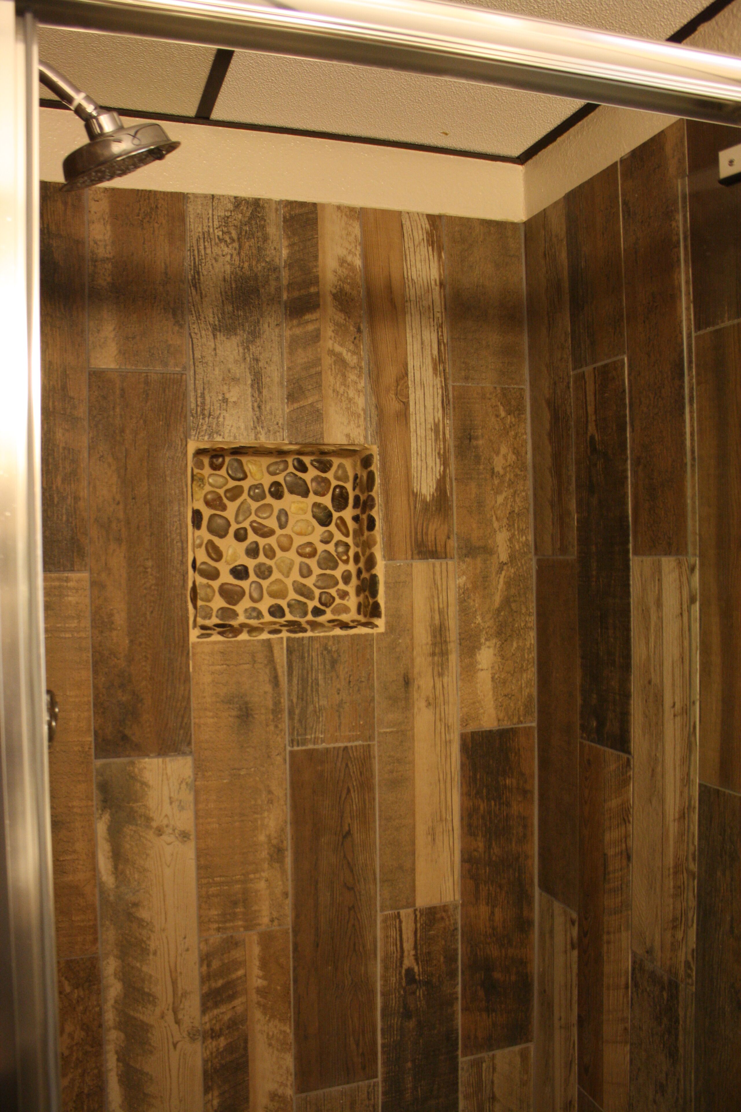 Shower, hair dryer, towels, toilet paper