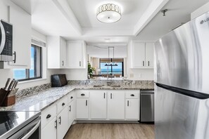 Fridge, microwave, oven, stovetop - Gulf Front Corner Balcony - Sand Castle III 501 (Indian Shores)