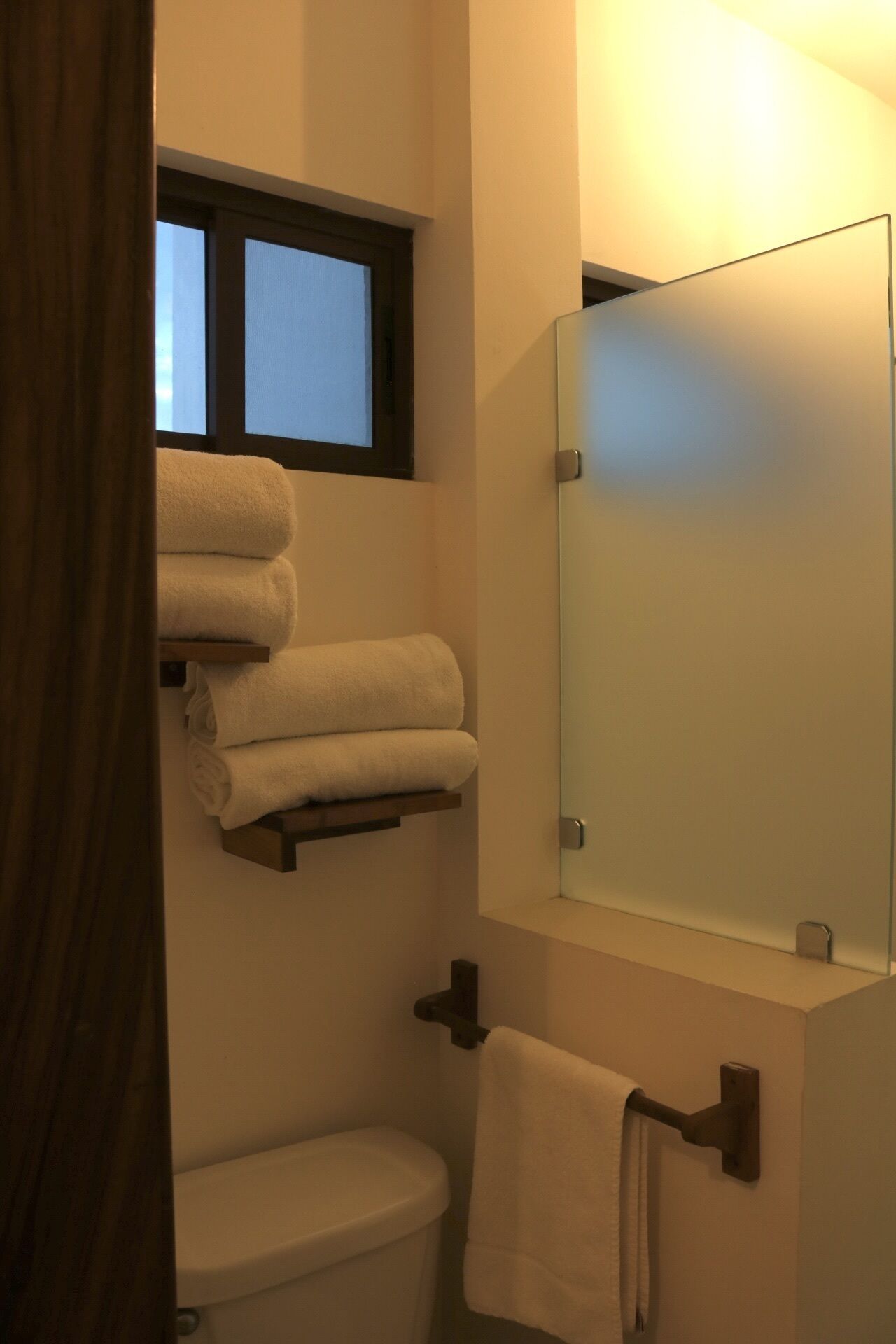 lirio 6 , one  double bed, pool view, tower | bathroom | shower, hair dryer, towels, soap