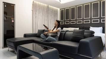 Suíte | 1 quarto, roupas de cama premium, escrivaninha