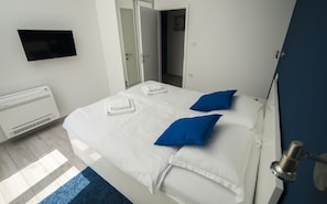 Luxury-Apartment, 1 Schlafzimmer | Zimmersafe, Verdunkelungsvorhänge, schallisolierte Zimmer