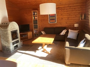 TV, fireplace - Blockhaus 30 46 - Waldsee Feriendienst (Clausthal-Zellerfeld)
