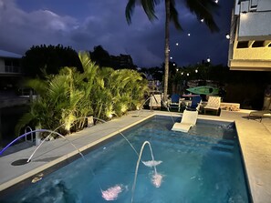 Outdoor pool, a heated pool