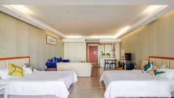 Apartment | Schreibtisch, Verdunkelungsvorhänge, Zustellbetten, kostenloses WLAN