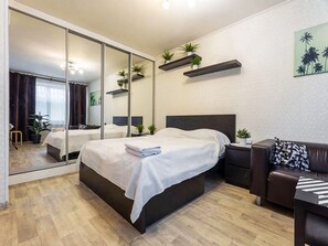 Standard-Apartment (Shchelkovskoye shosse, 46) | Bügeleisen/Bügelbrett, kostenloses WLAN