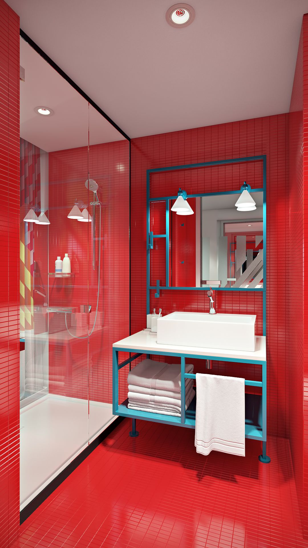 shower, eco-friendly toiletries, hair dryer, towels