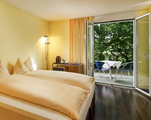Chambre Double, patio, vue jardin | Vue de la chambre