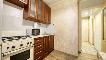 Apartment | Eigene Küche | Kühlschrank, Mikrowelle, Ofen, Herdplatte