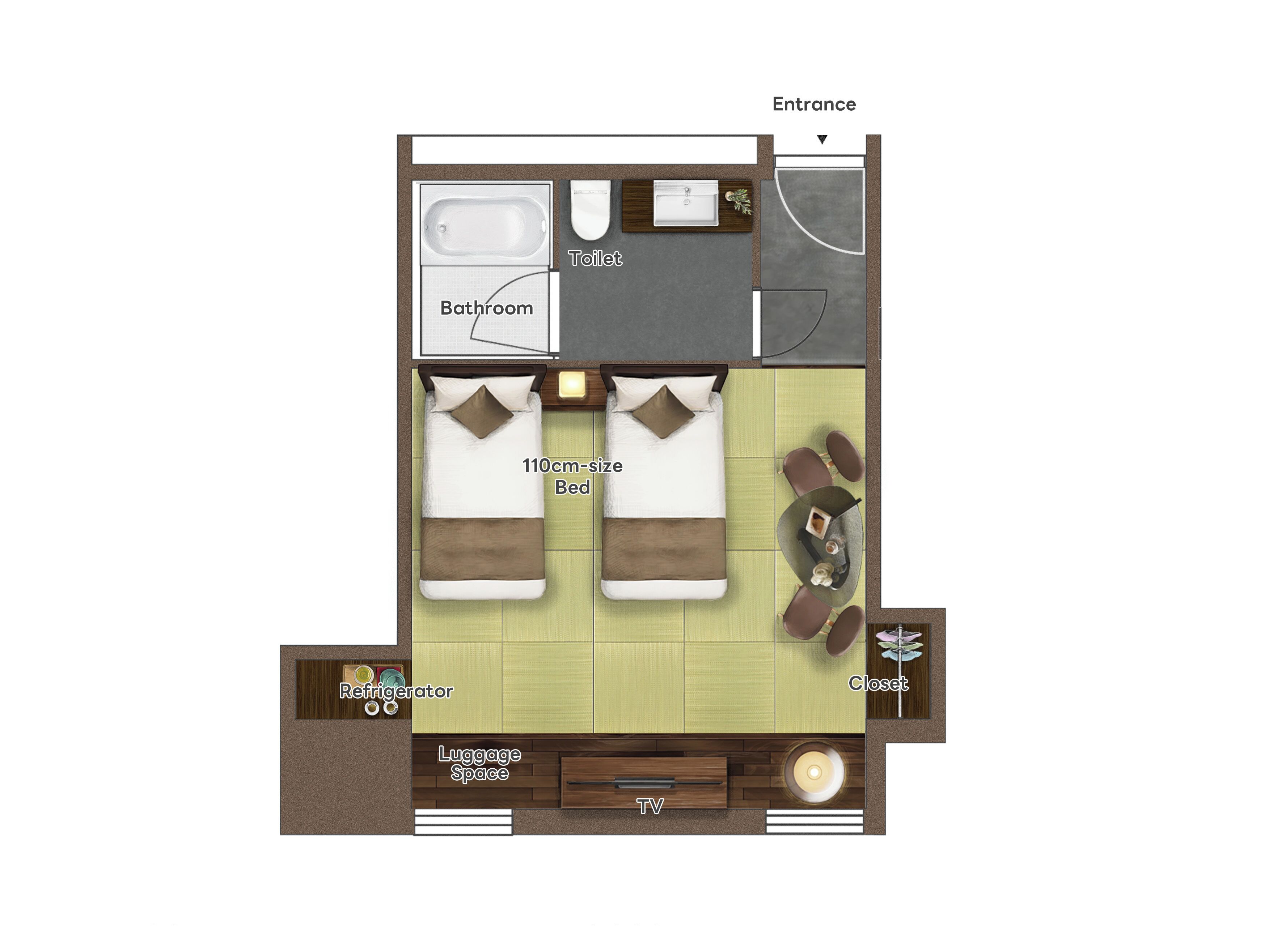 Kamar Twin Mewah, Beberapa Tempat Tidur | Brankas, tirai kedap cahaya, Wi-Fi gratis, dan seprai linen
