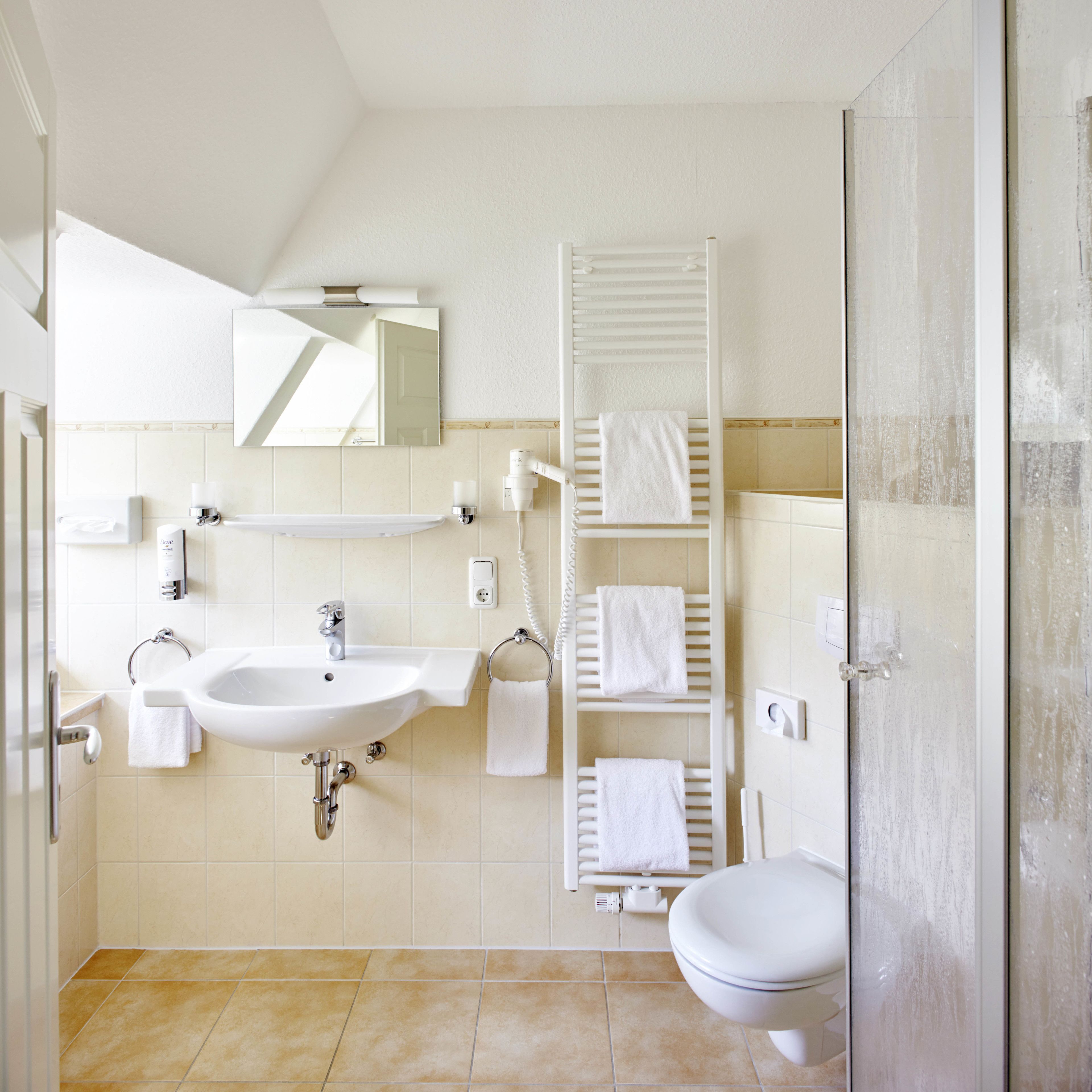 double room | bathroom | shower, free toiletries, towels