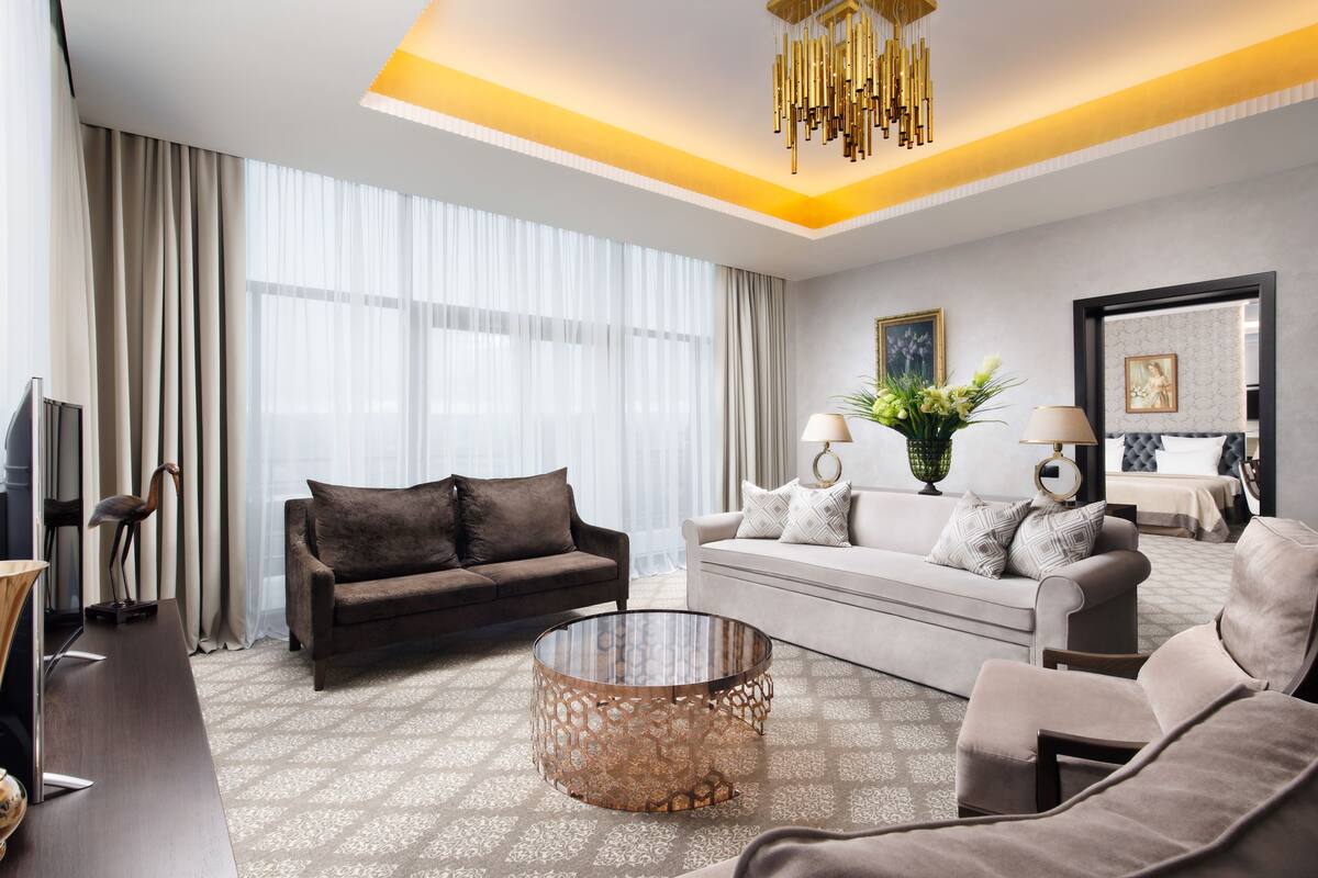 Panoramic Suite, Balcony, Park View | 1 bilik tidur, peralatan tempat tidur premium, bar mini