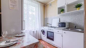 Apartment | Eigene Küche | Kühlschrank, Mikrowelle, Ofen, Herdplatte