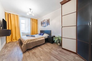 Standaard appartement | 1 slaapkamer, een strijkplank/strijkijzer, gratis wifi, beddengoed