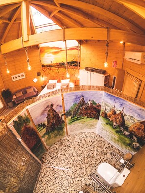 Cabaña, 1 habitación | Baño | Bañera y toallas