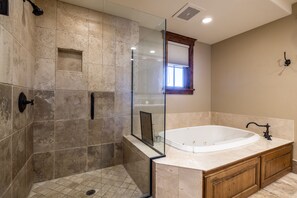 Hair dryer, towels, toilet paper