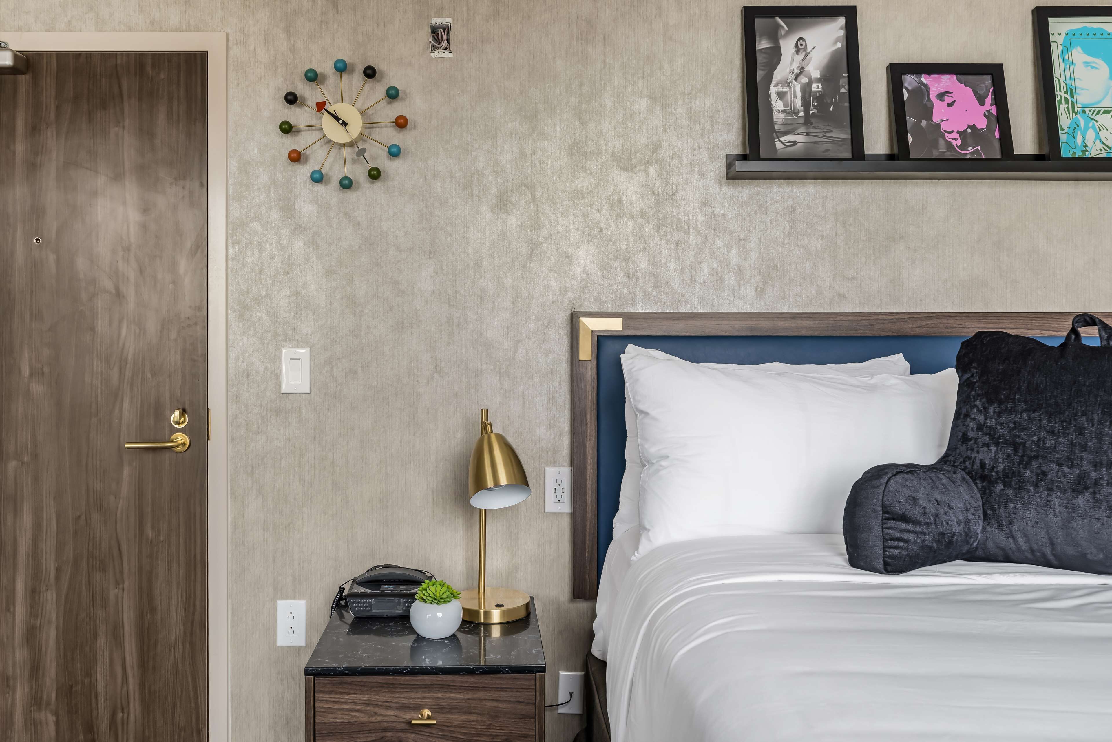 Pillowtop beds, in-room safe, blackout drapes, soundproofing