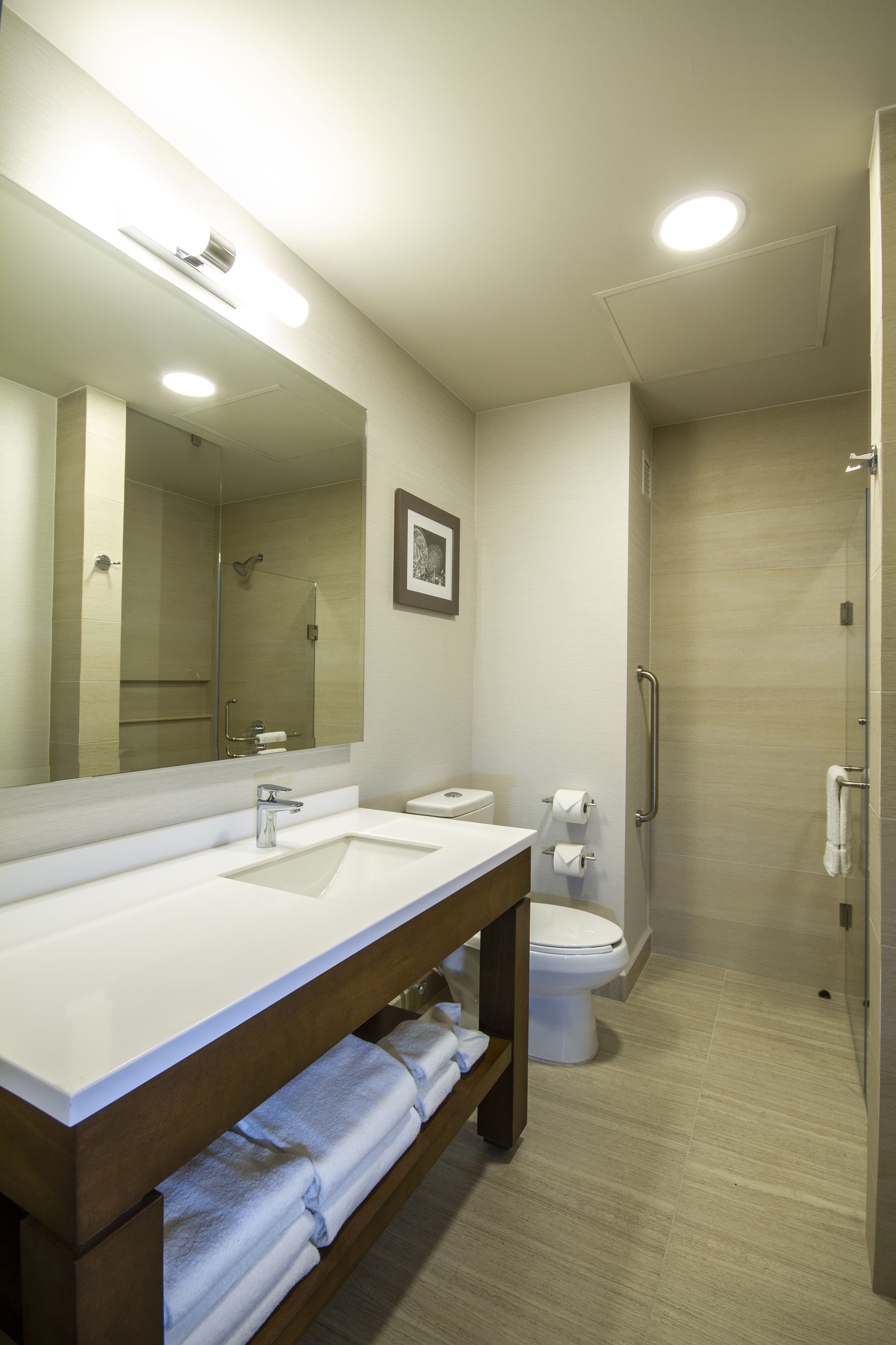 free toiletries, hair dryer, towels