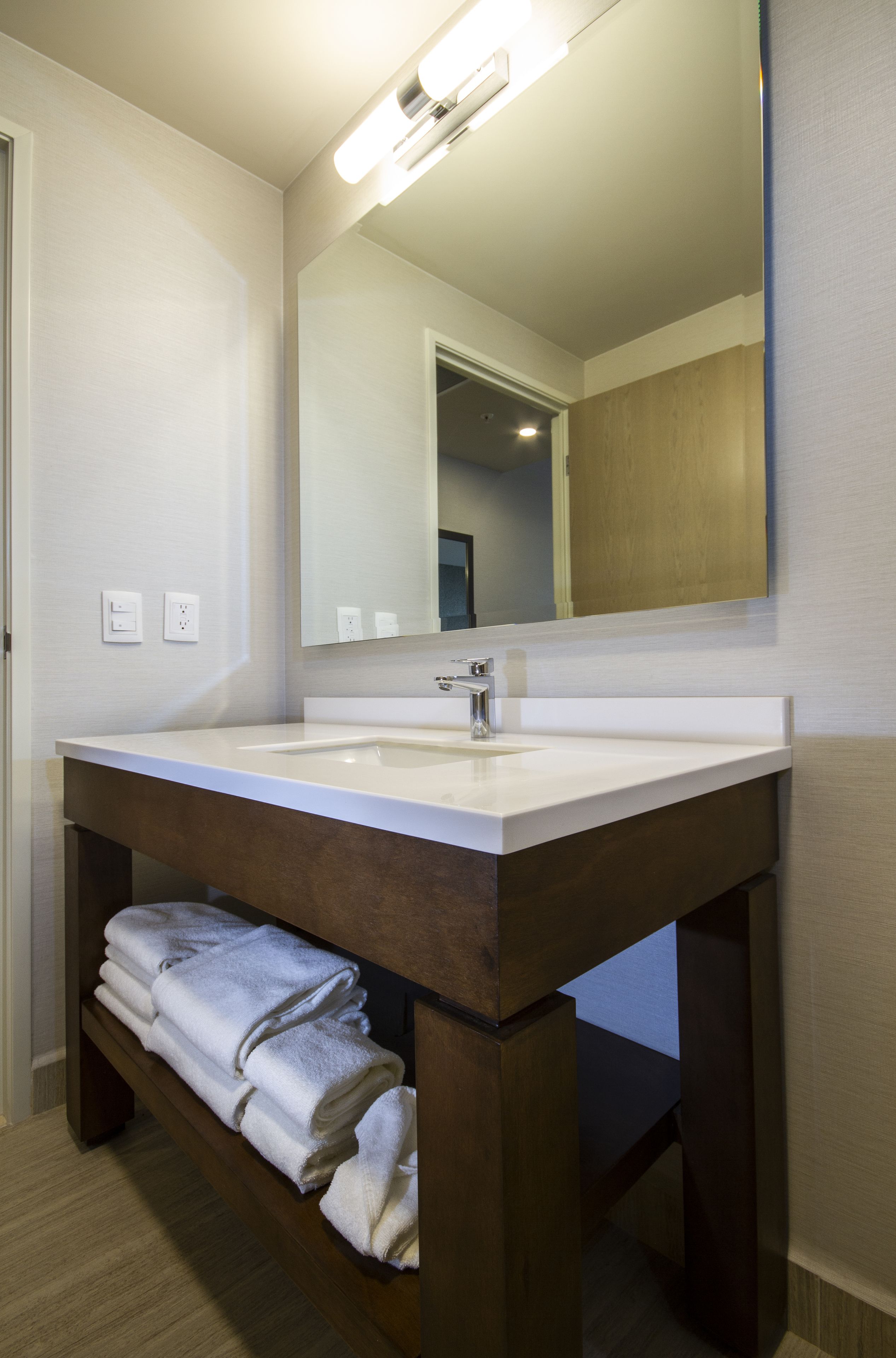 free toiletries, hair dryer, towels