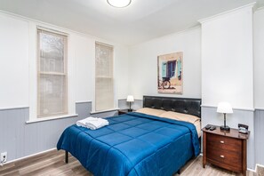 2 bedrooms, iron/ironing board, travel crib, WiFi